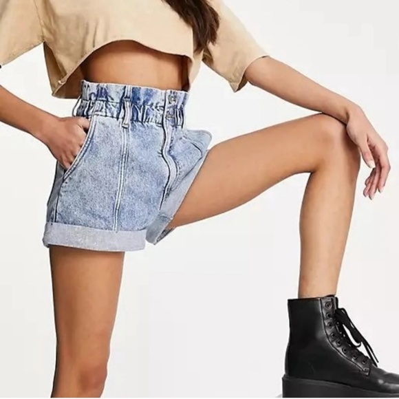 Abercrombie and fit h 80s paper bag jean short size 32 - Picture 4 of 9